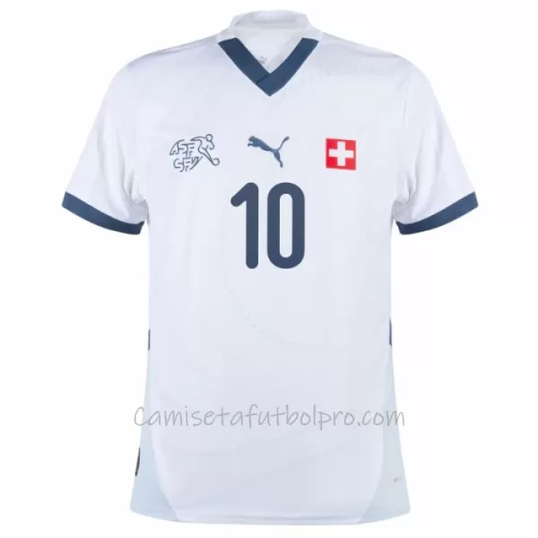 Camiseta Suiza Xhaka 10 Hombre 2ª Equipación Eurocopa 2024