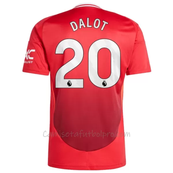 Camiseta Manchester United Diogo Dalot 20 Hombre 1ª Equipación 24/25