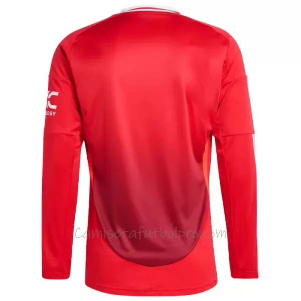 Camiseta Manchester United Hombre 1ª Equipación 24/25 Manga Larga