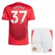 Camiseta Manchester United Kobbie Mainoo 37 Niños 1ª Equipación 24/25