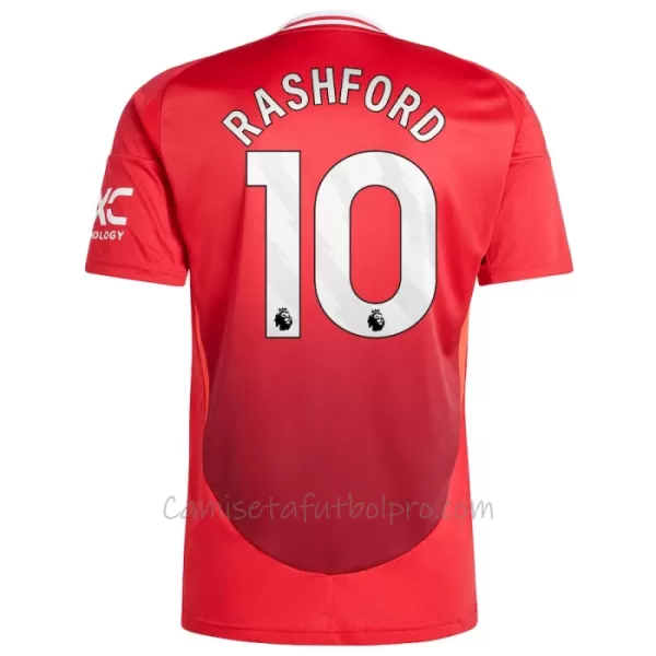 Camiseta Manchester United Marcus Rashford 10 Niños 1ª Equipación 24/25