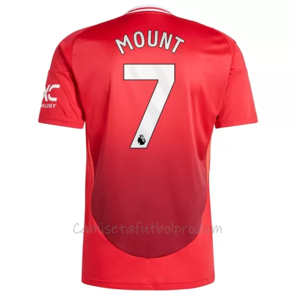 Camiseta Manchester United Mason Mount 7 Hombre 1ª Equipación 24/25