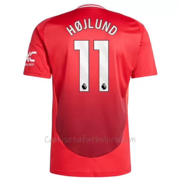 Camiseta Manchester United Rasmus Højlund 11 Hombre 1ª Equipación 24/25