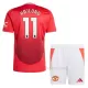 Camiseta Manchester United Rasmus Højlund 11 Niños 1ª Equipación 24/25