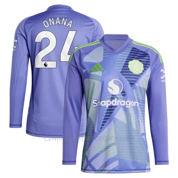 Camiseta Portero Manchester United Onana 24 Hombre 1ª Equipación 24/25 Manga Larga