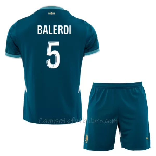 Camiseta Olympique de Marseille Balerdi 5 Niños 2ª Equipación 24/25