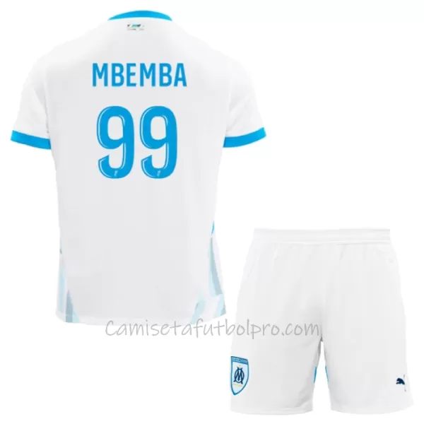 Camiseta Olympique de Marseille Mbemba 99 Niños 1ª Equipación 24/25