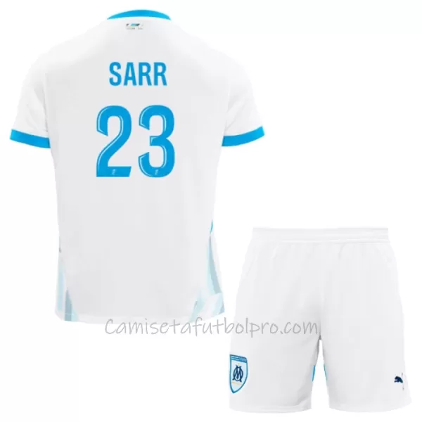 Camiseta Olympique de Marseille Sarr 23 Niños 1ª Equipación 24/25