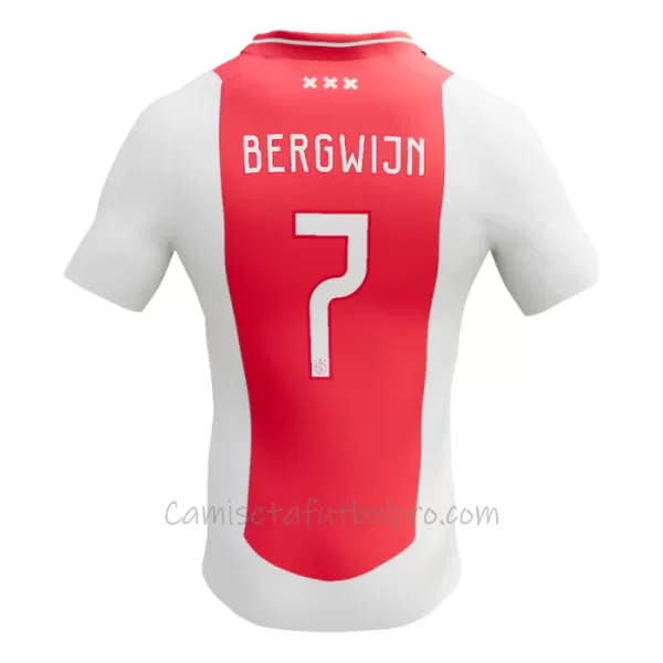 Camiseta AFC Ajax Steven Bergwijn 7 Hombre 1ª Equipación 24/25