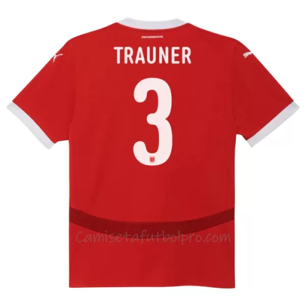 Camiseta Austria Gernot Trauner 3 Hombre 1ª Equipación Eurocopa 2024