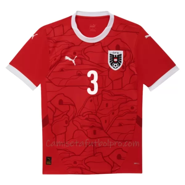 Camiseta Austria Gernot Trauner 3 Hombre 1ª Equipación Eurocopa 2024