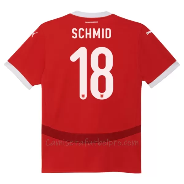 Camiseta Austria Romano Schmid 18 Hombre 1ª Equipación Eurocopa 2024