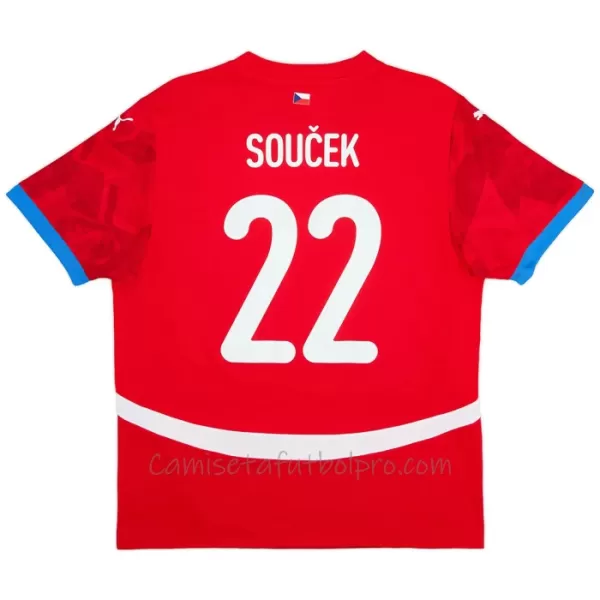 Camiseta República Checa Soucek 22 Hombre 1ª Equipación Eurocopa 2024