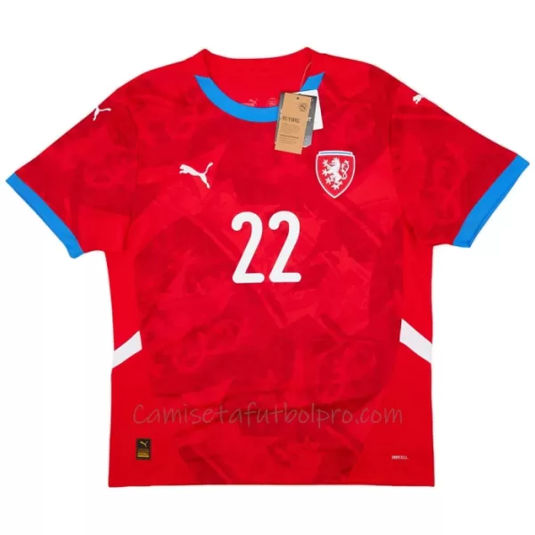 Camiseta República Checa Soucek 22 Hombre 1ª Equipación Eurocopa 2024