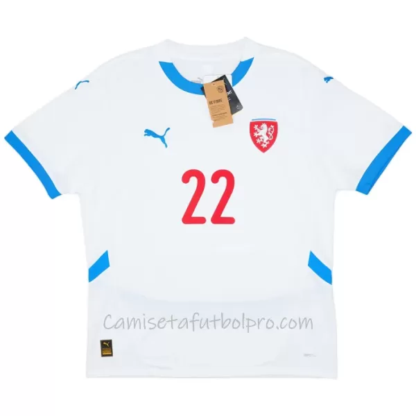 Camiseta República Checa Soucek 22 Hombre 2ª Equipación Eurocopa 2024