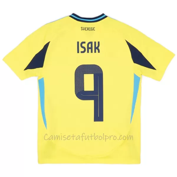 Camiseta Suecia Isak 9 Hombre 1ª Equipación 2024