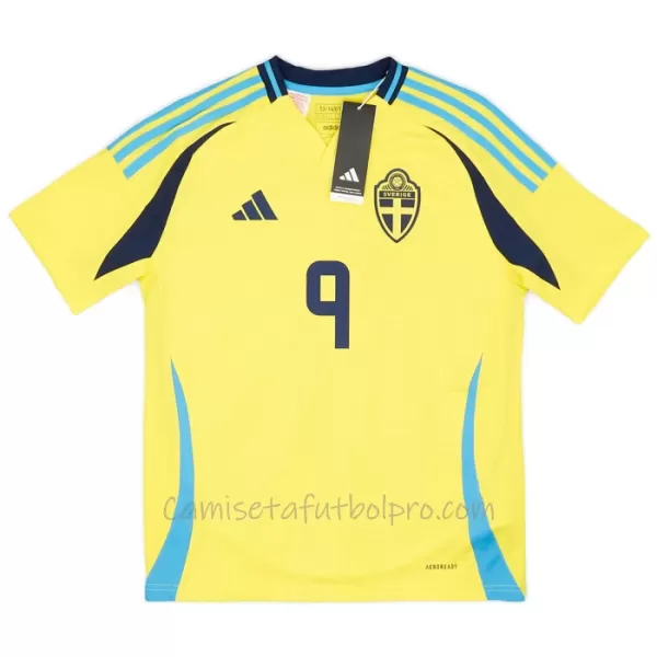 Camiseta Suecia Isak 9 Hombre 1ª Equipación 2024