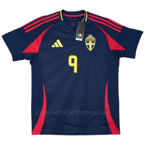 Camiseta Suecia Isak 9 Hombre 2ª Equipación 2024