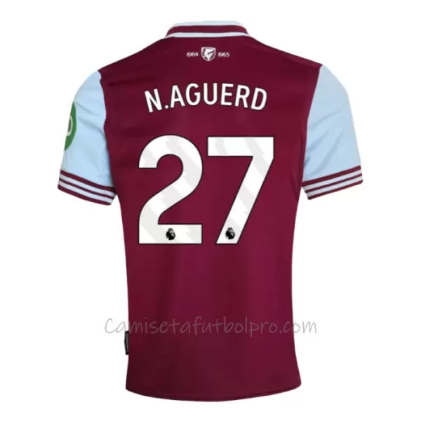 Camiseta West Ham United N. Aguerd 27 Hombre 1ª Equipación 24/25