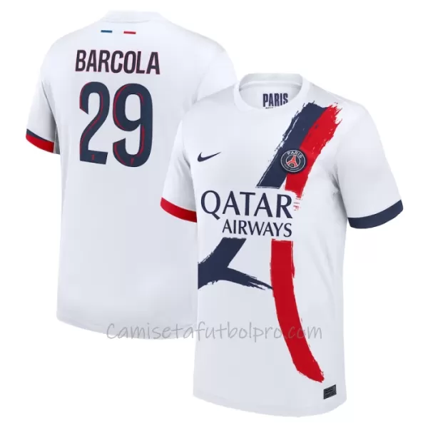 Camiseta Paris Saint-Germain Bradley Barcola 29 Hombre 2ª Equipación 24/25