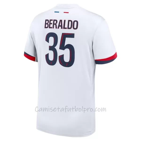 Camiseta Paris Saint-Germain Lucas Beraldo 35 Hombre 2ª Equipación 24/25