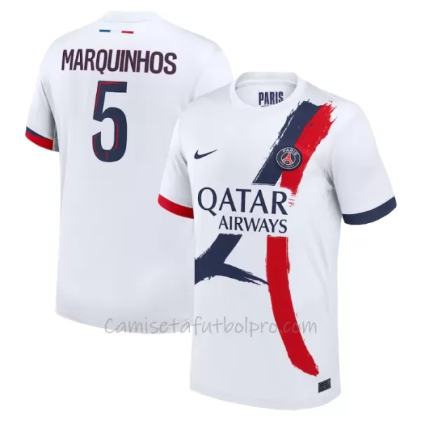 Camiseta Paris Saint-Germain Marquinhos 5 Hombre 2ª Equipación 24/25