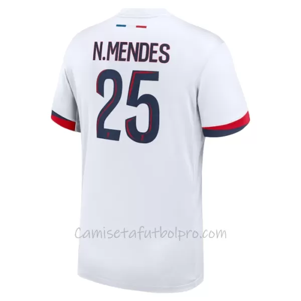 Camiseta Paris Saint-Germain Nuno Mendes 25 Hombre 2ª Equipación 24/25