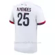 Camiseta Paris Saint-Germain Nuno Mendes 25 Hombre 2ª Equipación 24/25