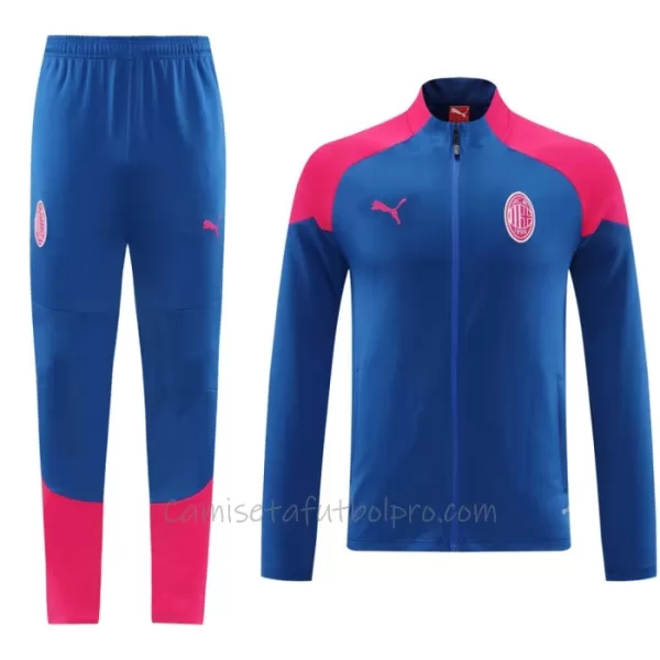 Conjunto De Chaqueta De Entrenamiento AC Milan Hombre 24/25 Azul