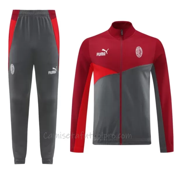 Conjunto De Chaqueta De Entrenamiento AC Milan Hombre 24/25 Gris