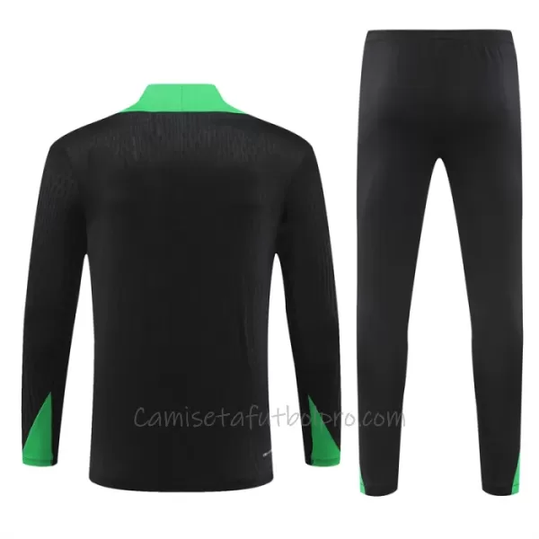 Conjunto de sudadera de entrenamiento Brasil Hombre 24/25 Negro