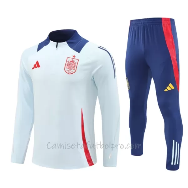 Conjunto de sudadera de entrenamiento España Hombre 24/25 Blanco