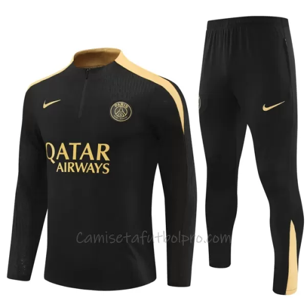 Conjunto de sudadera de entrenamiento Paris Saint-Germain Hombre 24/25 Negro