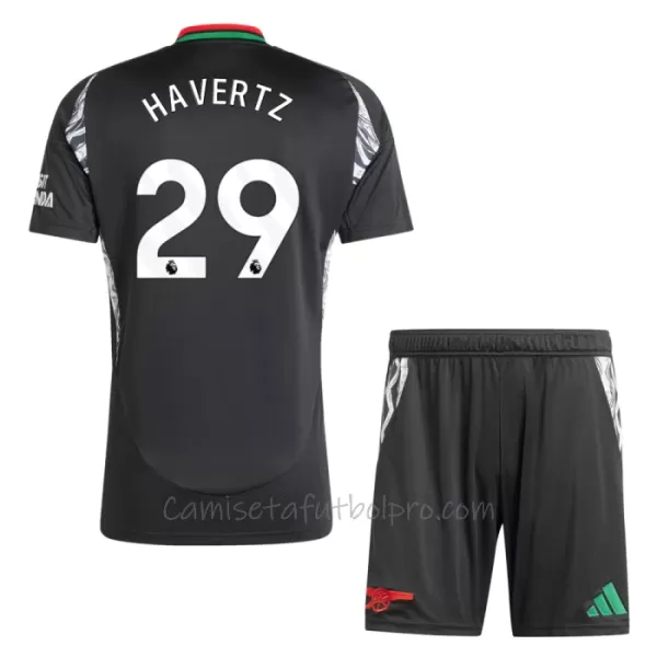 Camiseta Arsenal Havertz 29 Niños 2ª Equipación 24/25