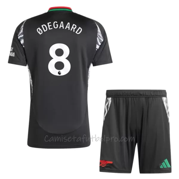 Camiseta Arsenal Martin Ødegaard 8 Niños 2ª Equipación 24/25