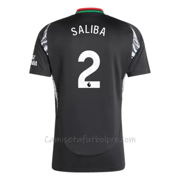 Camiseta Arsenal Saliba 2 Hombre 2ª Equipación 24/25