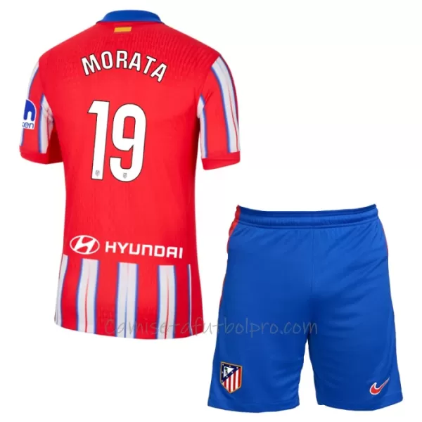 Camiseta Atlético Madrid Alvaro Morata 19 Niños 1ª Equipación 24/25