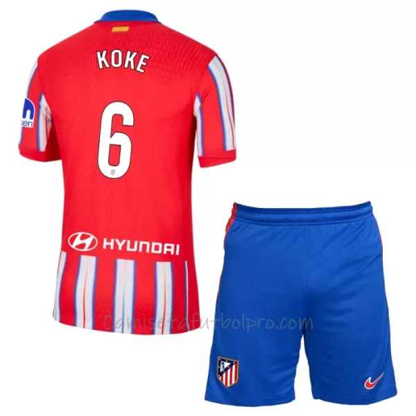 Camiseta Atlético Madrid Koke 6 Niños 1ª Equipación 24/25