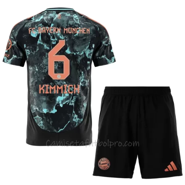 Camiseta FC Bayern Múnich Joshua Kimmich 6 Niños 2ª Equipación 24/25