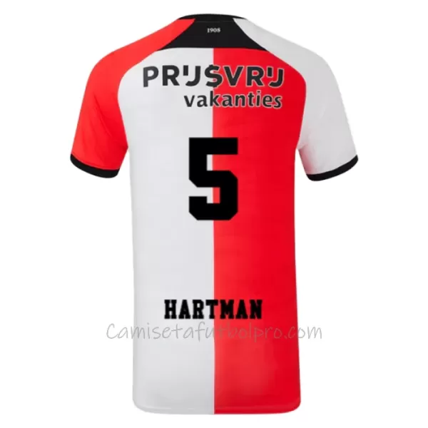 Camiseta Feyenoord Rotterdam Hartman 5 Hombre 1ª Equipación 24/25