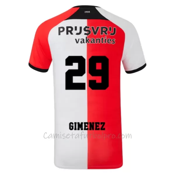 Camiseta Feyenoord Rotterdam Santiago Gimenez 29 Hombre 1ª Equipación 24/25