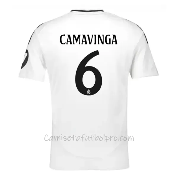 Camiseta Real Madrid Eduardo Camavinga 6 Hombre 1ª Equipación 24/25