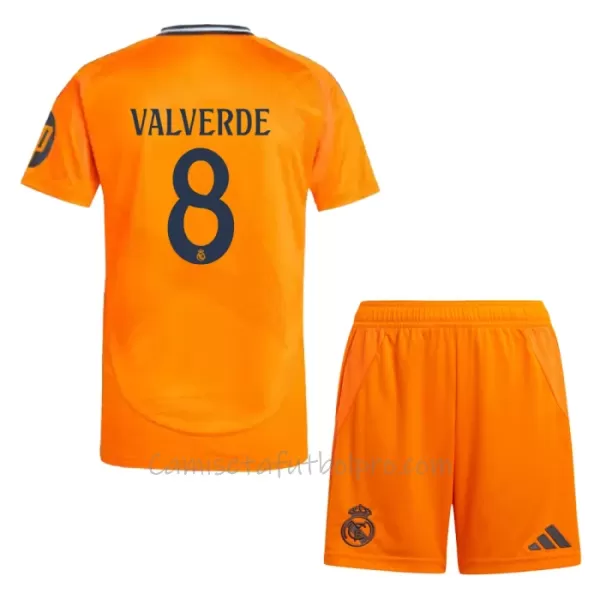 Camiseta Real Madrid Federico Valverde 8 Niños 2ª Equipación 24/25