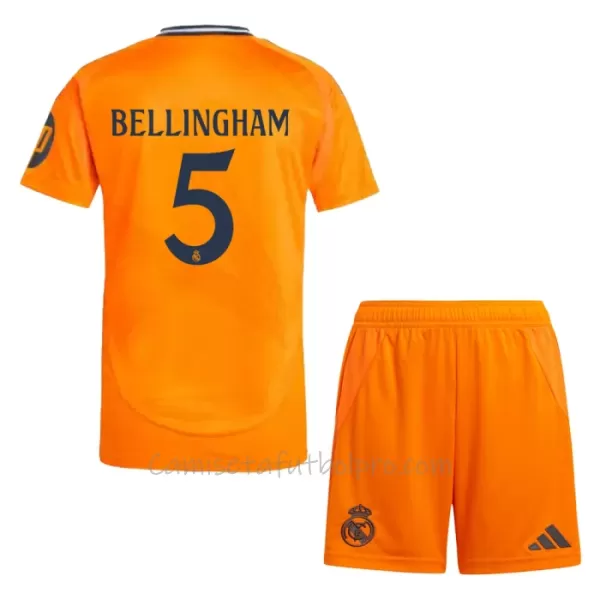 Camiseta Real Madrid Jude Bellingham 5 Niños 2ª Equipación 24/25