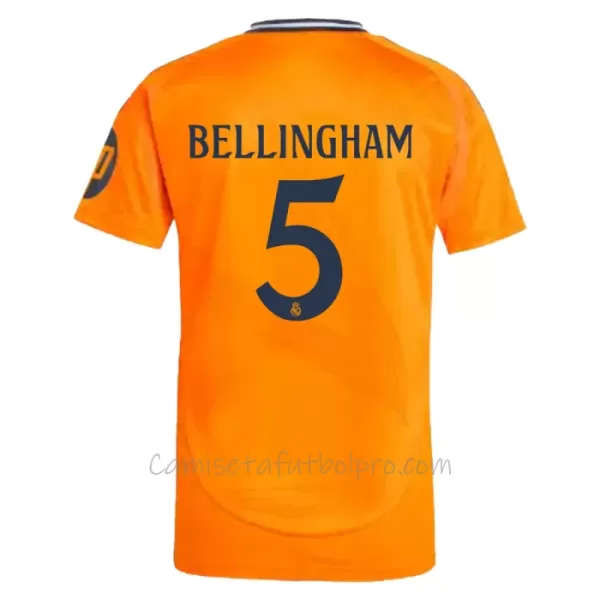 Camiseta Real Madrid Jude Bellingham 5 Niños 2ª Equipación 24/25