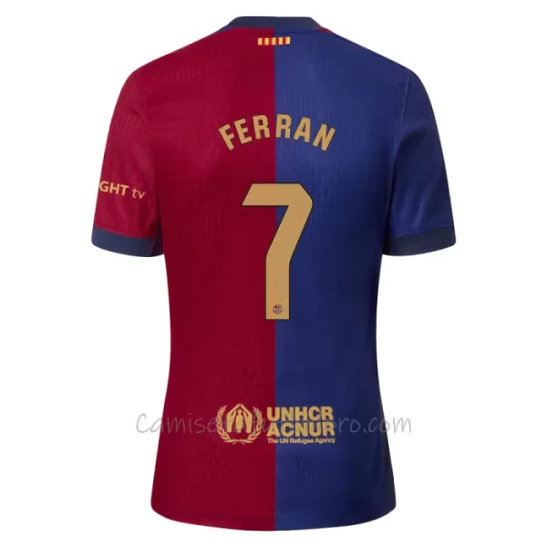 Camiseta FC Barcelona Ferran Torres 7 Hombre 1ª Equipación 24/25