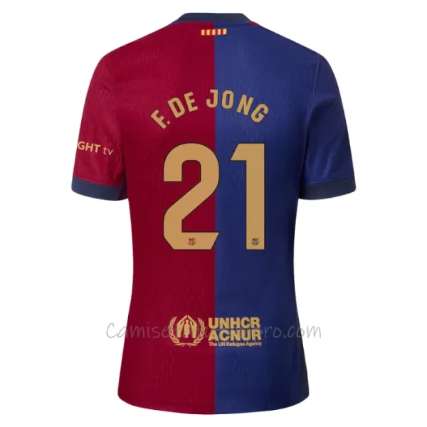 Camiseta FC Barcelona Frenkie de Jong 21 Hombre 1ª Equipación 24/25