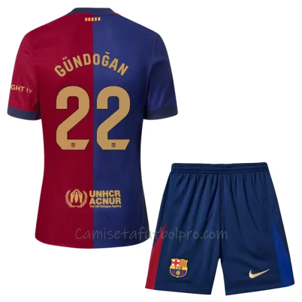 Camiseta FC Barcelona Ilkay Gündogan 22 Niños 1ª Equipación 24/25