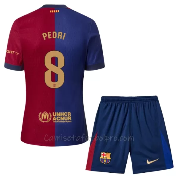 Camiseta FC Barcelona Pedri 8 Niños 1ª Equipación 24/25