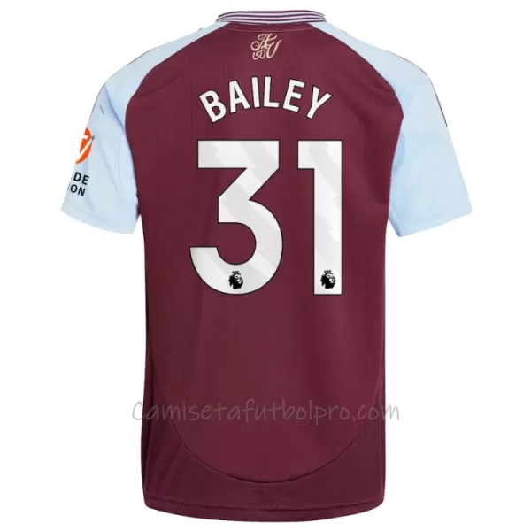 Camiseta Aston Villa Bailey 31 Hombre 1ª Equipación 24/25